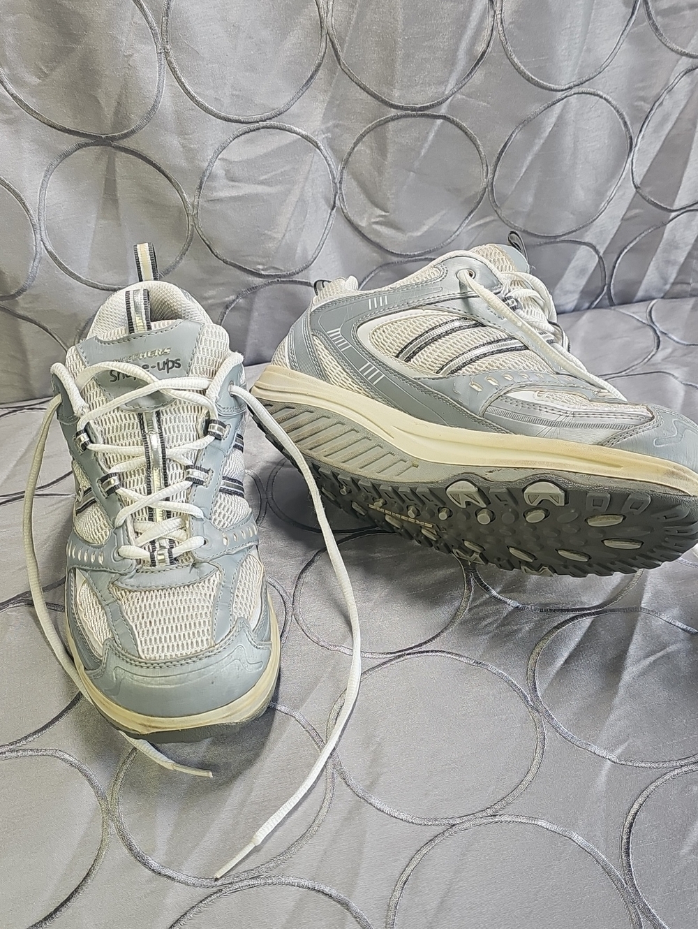 Skechers Women's Shape Up Toning Y2k Rocket Bottom Walking Sneakers Silver